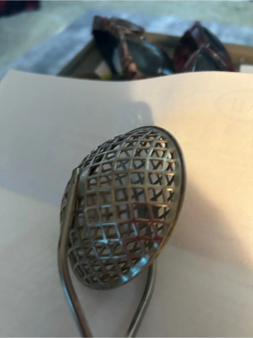 Vintage Metal Tea Infuser - Silver Tone. It is a versatile utensil.